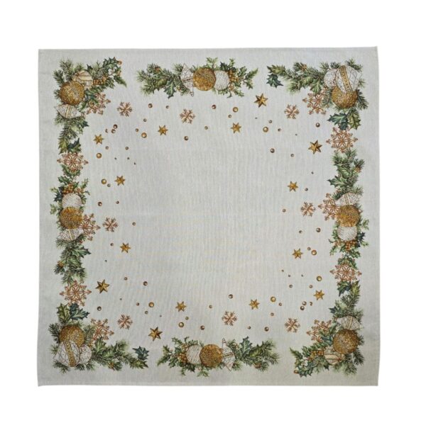 Centrotavola Natalizio Gold Holly Lurex