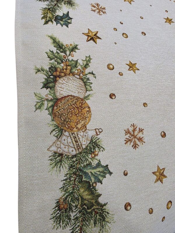 Centrotavola Natalizio Gold Holly Lurex