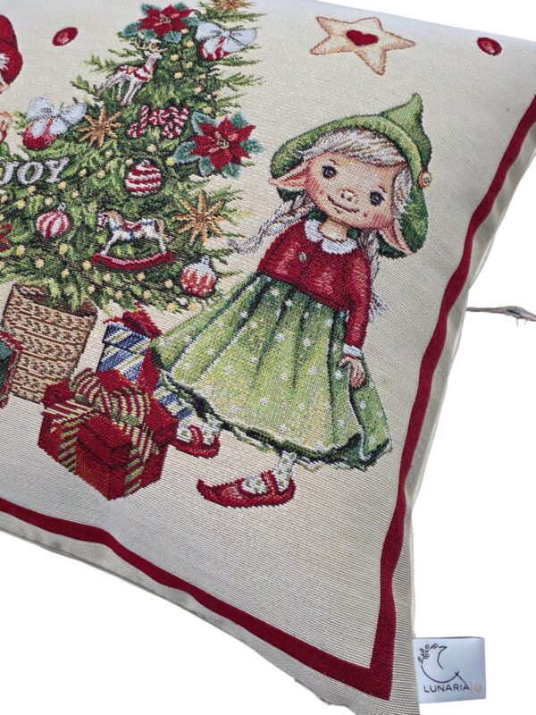 Federa Cuscino Natalizia Folletto Lurex