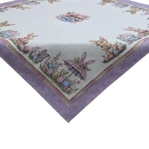 Centrotavola Conigli Pasquale Lilla