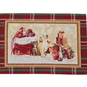 Tovaglietta Colazione Natalizia Tartan Gold Lurex
