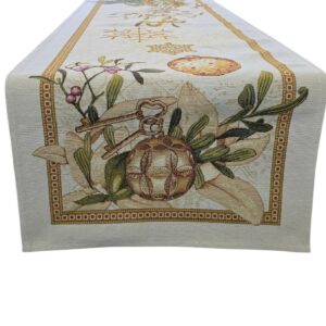 Runner Natalizio in gobelin Palla Dorata Lurex