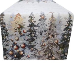 Runner in gobelin microfibra Albero Lurex