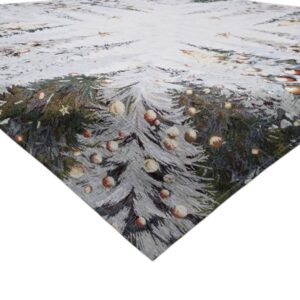 Centrotavola in gobelin microfibra Albero Lurex