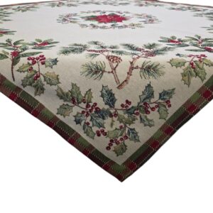 Centrotavola Natalizio Agrifoglio Lurex