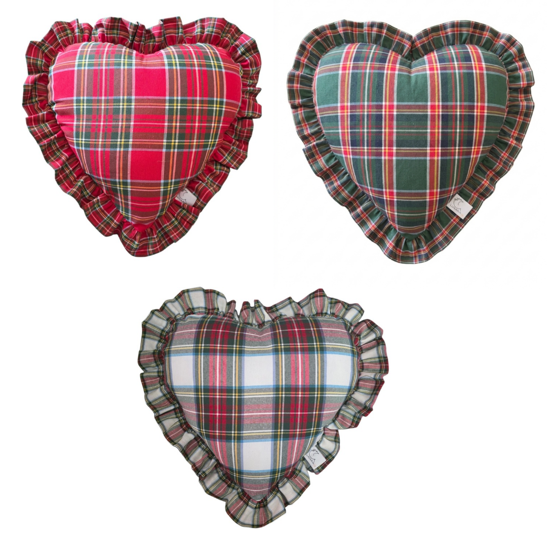 Federa Cuscino a Cuore Vichy Scozzese