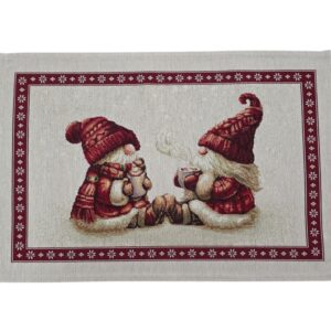 Tovaglietta Colazione Natalizia House of gnome Red Lurex
