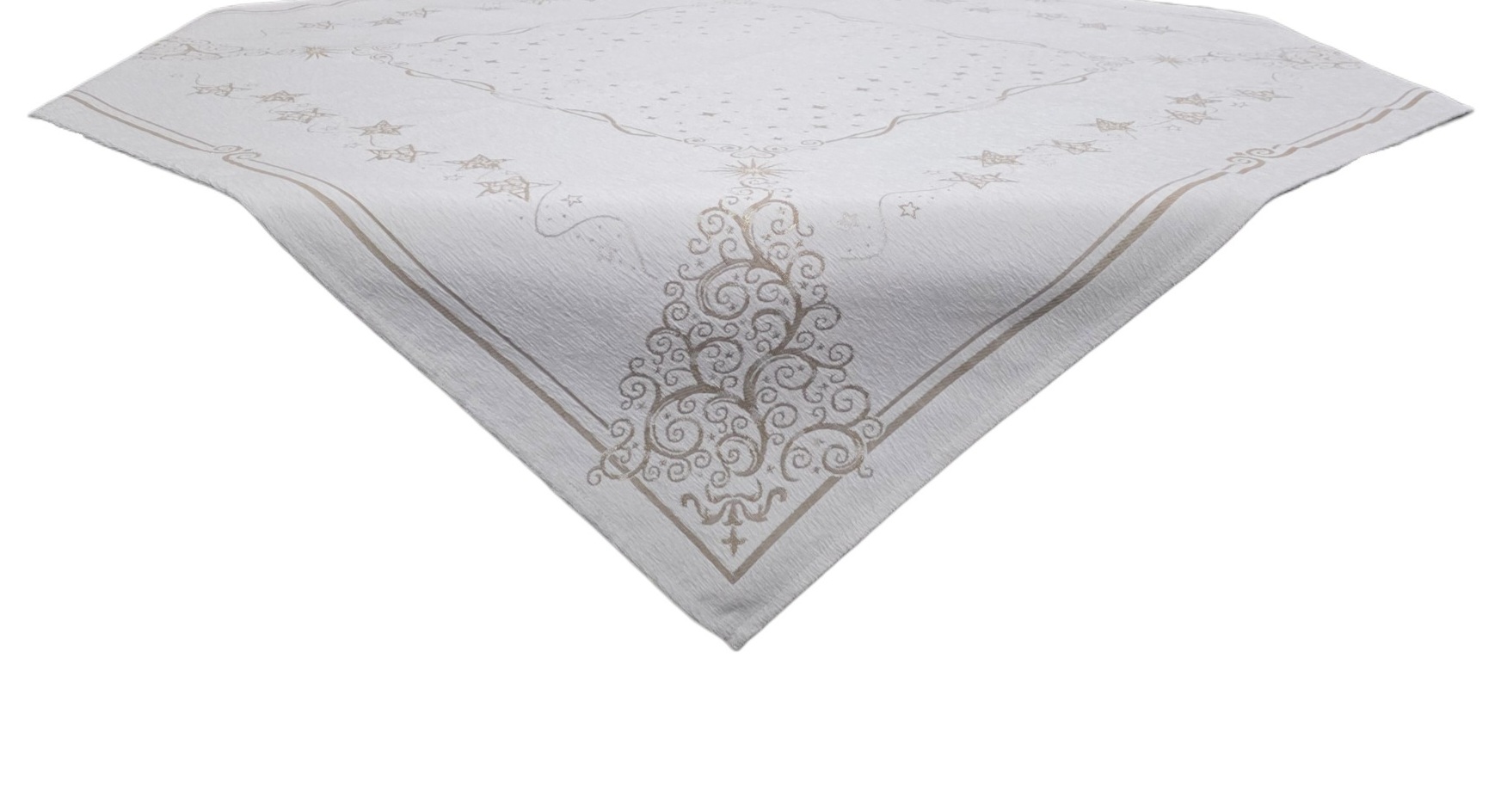 Centrotavola in gobelin microfibra Albero oro lurex