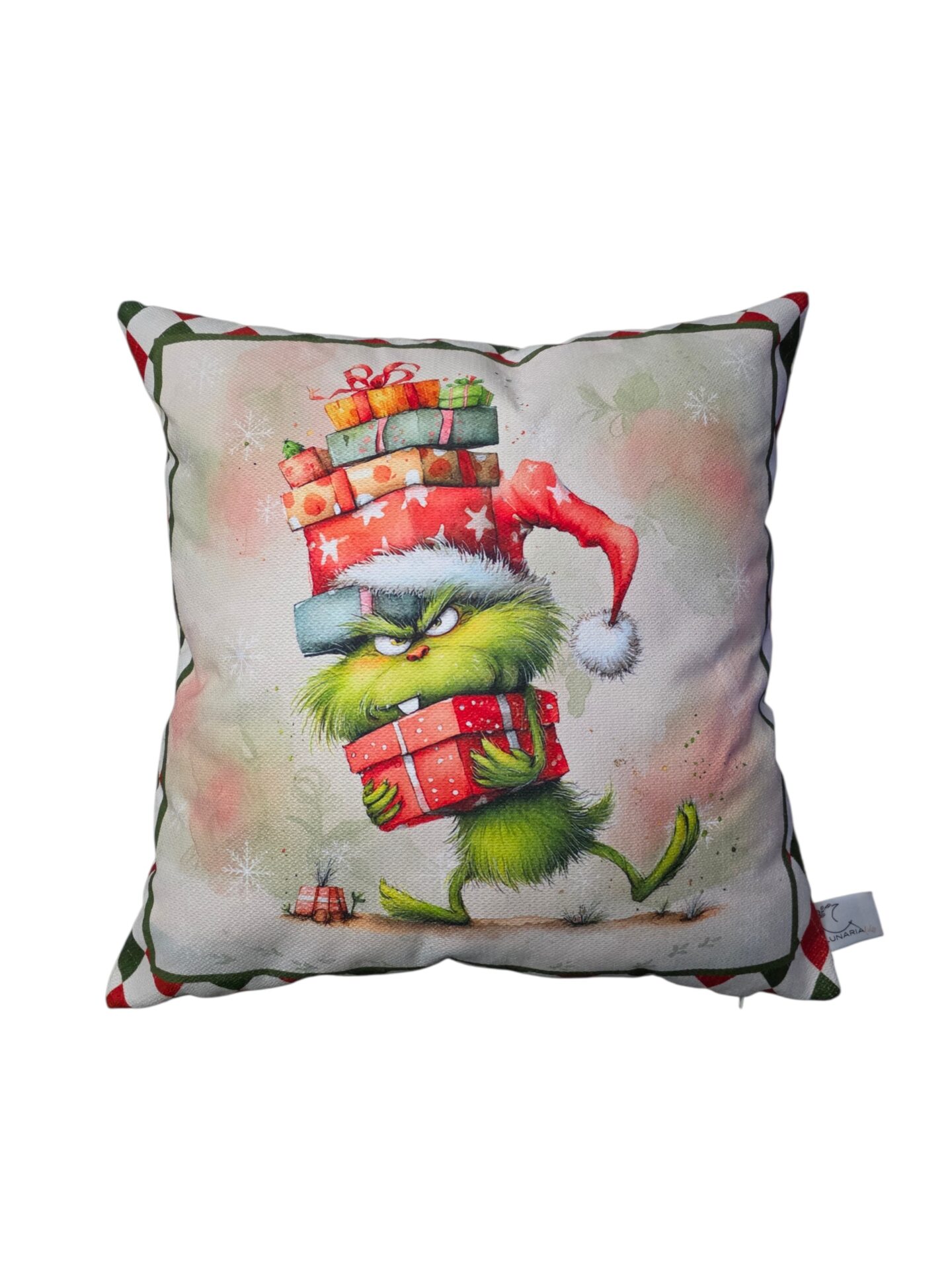 Federa Cuscino Natalizia Grinch in Tessuto TEA