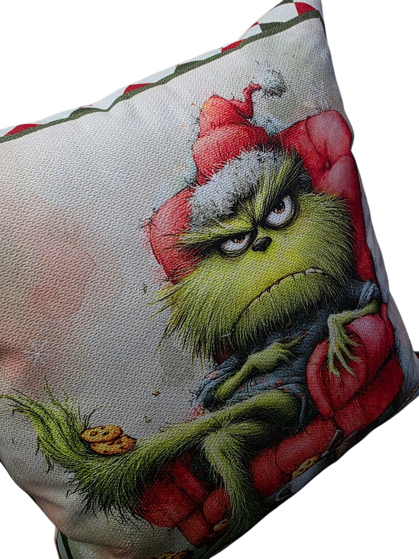 Federa Cuscino Natalizia Grinch in Tessuto TEA