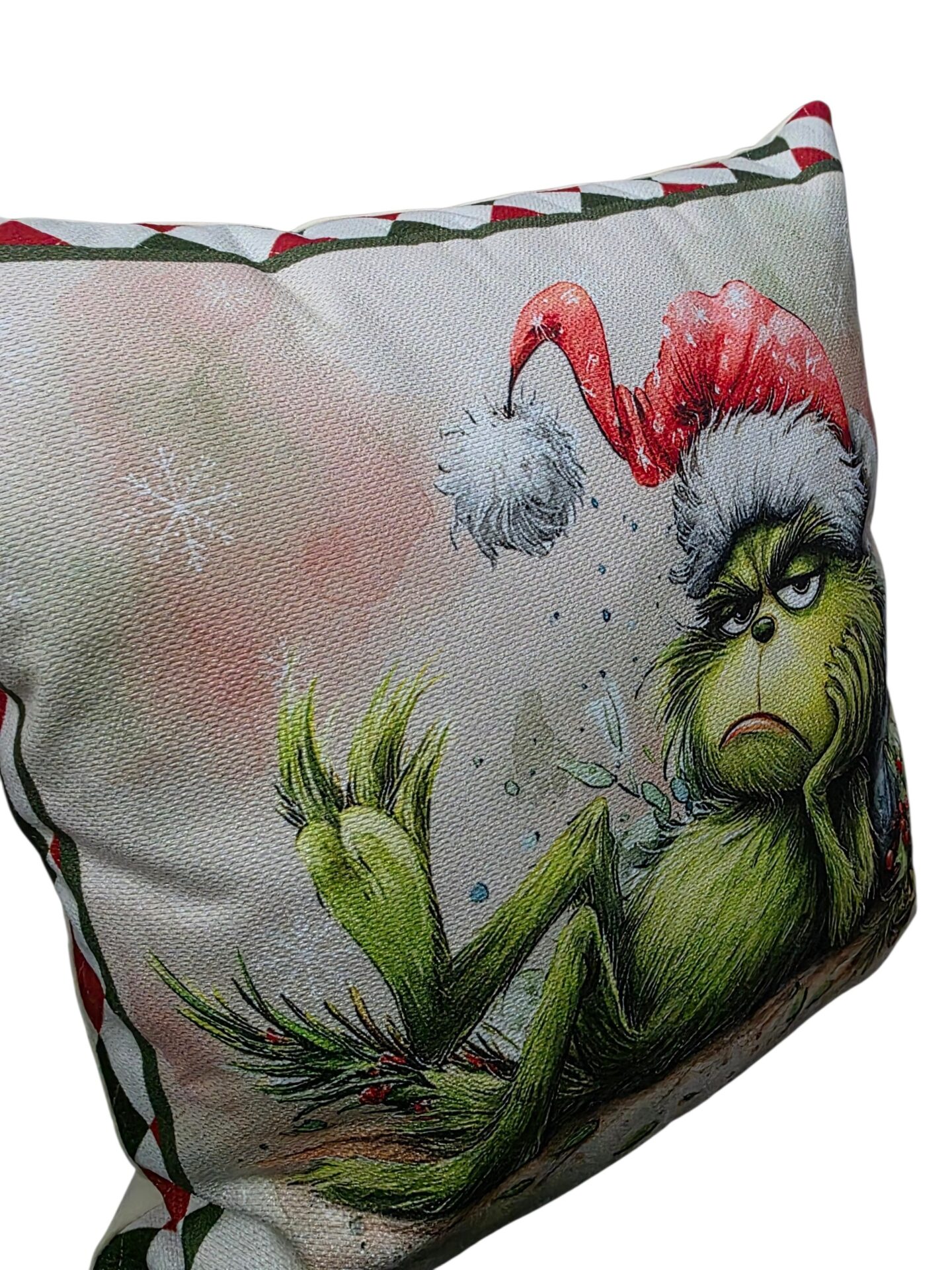 Federa Cuscino Natalizia Grinch in Tessuto TEA