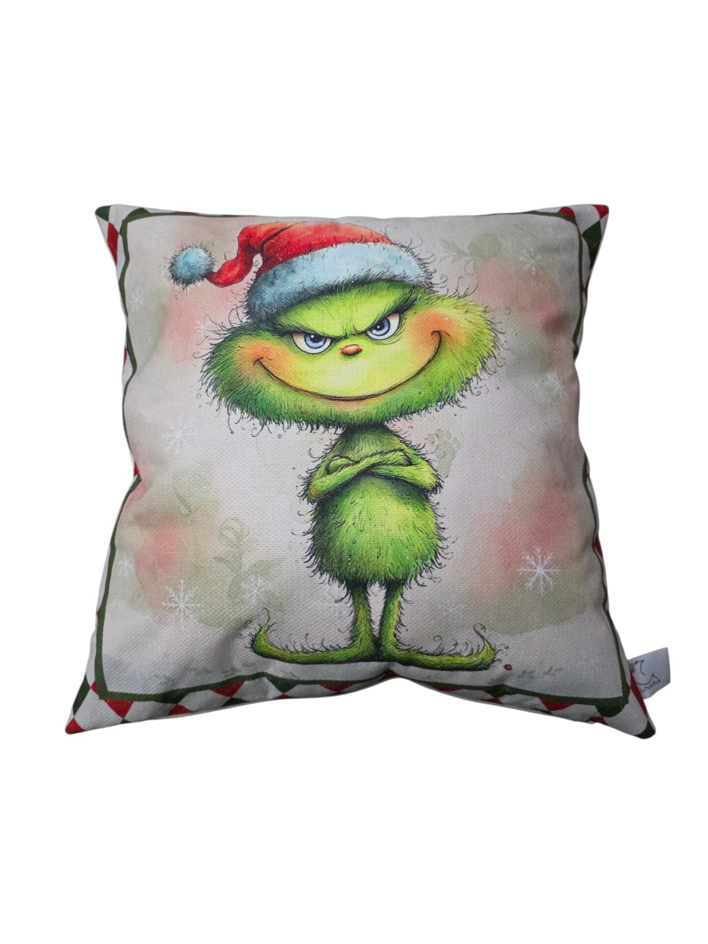Federa Cuscino Natalizia Grinch in Tessuto TEA