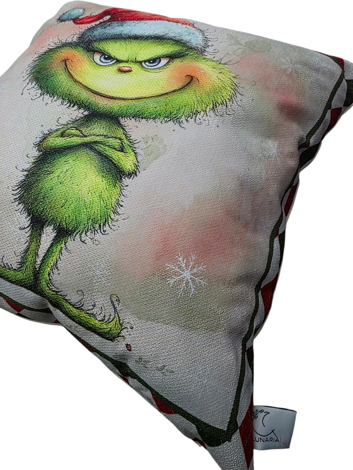 Federa Cuscino Natalizia Grinch in Tessuto TEA