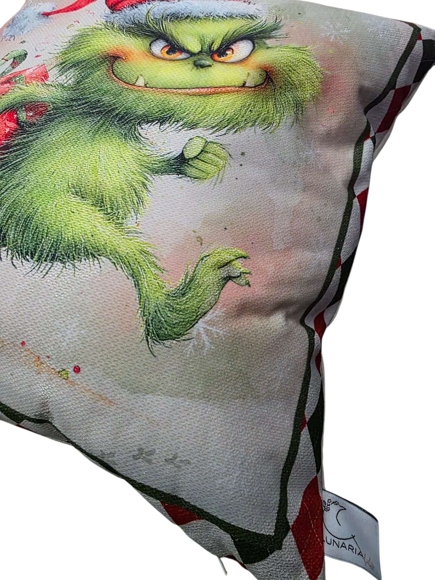 Federa Cuscino Natalizia Grinch in Tessuto TEA