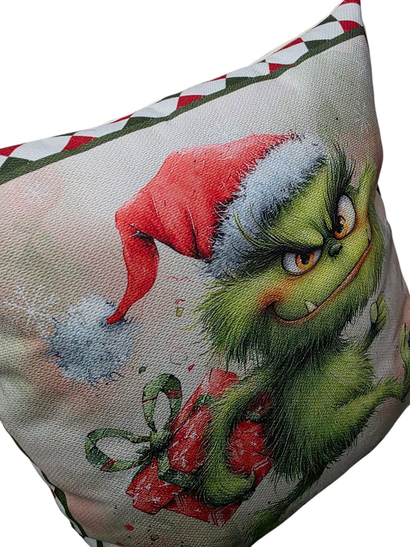 Federa Cuscino Natalizia Grinch in Tessuto TEA