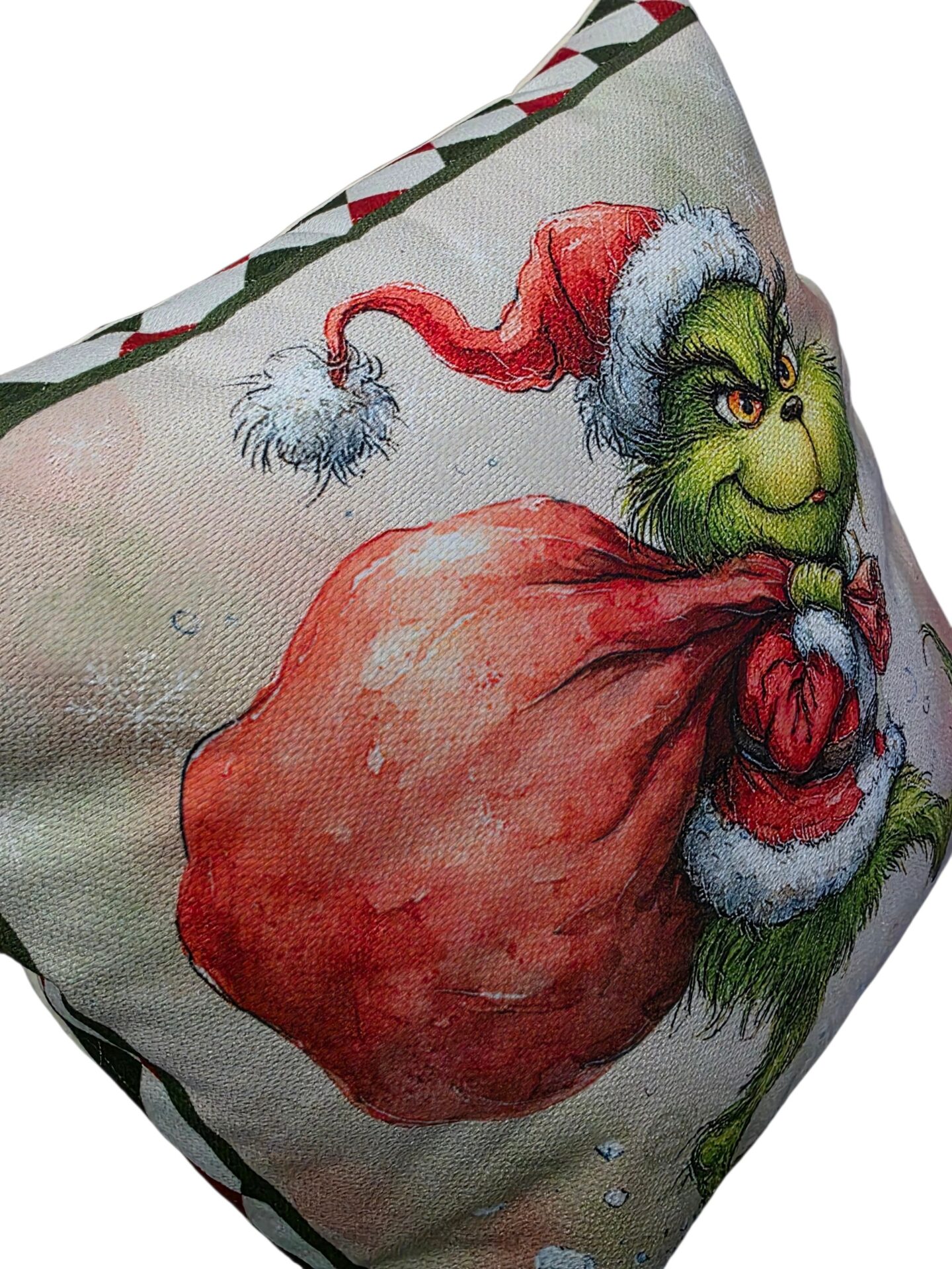Federa Cuscino Natalizia Grinch in Tessuto TEA