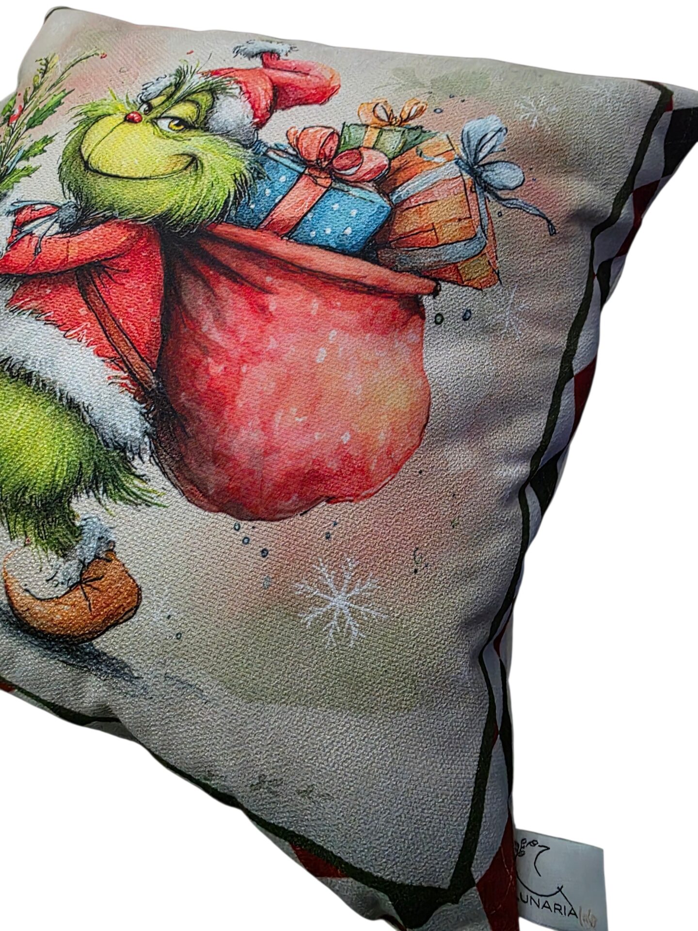Federa Cuscino Natalizia Grinch in Tessuto TEA