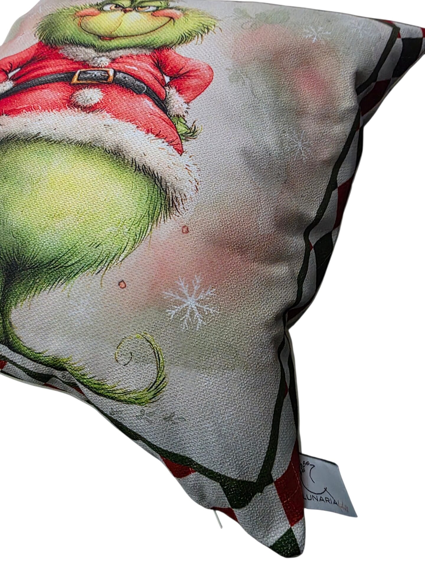 Federa Cuscino Natalizia Grinch in Tessuto TEA