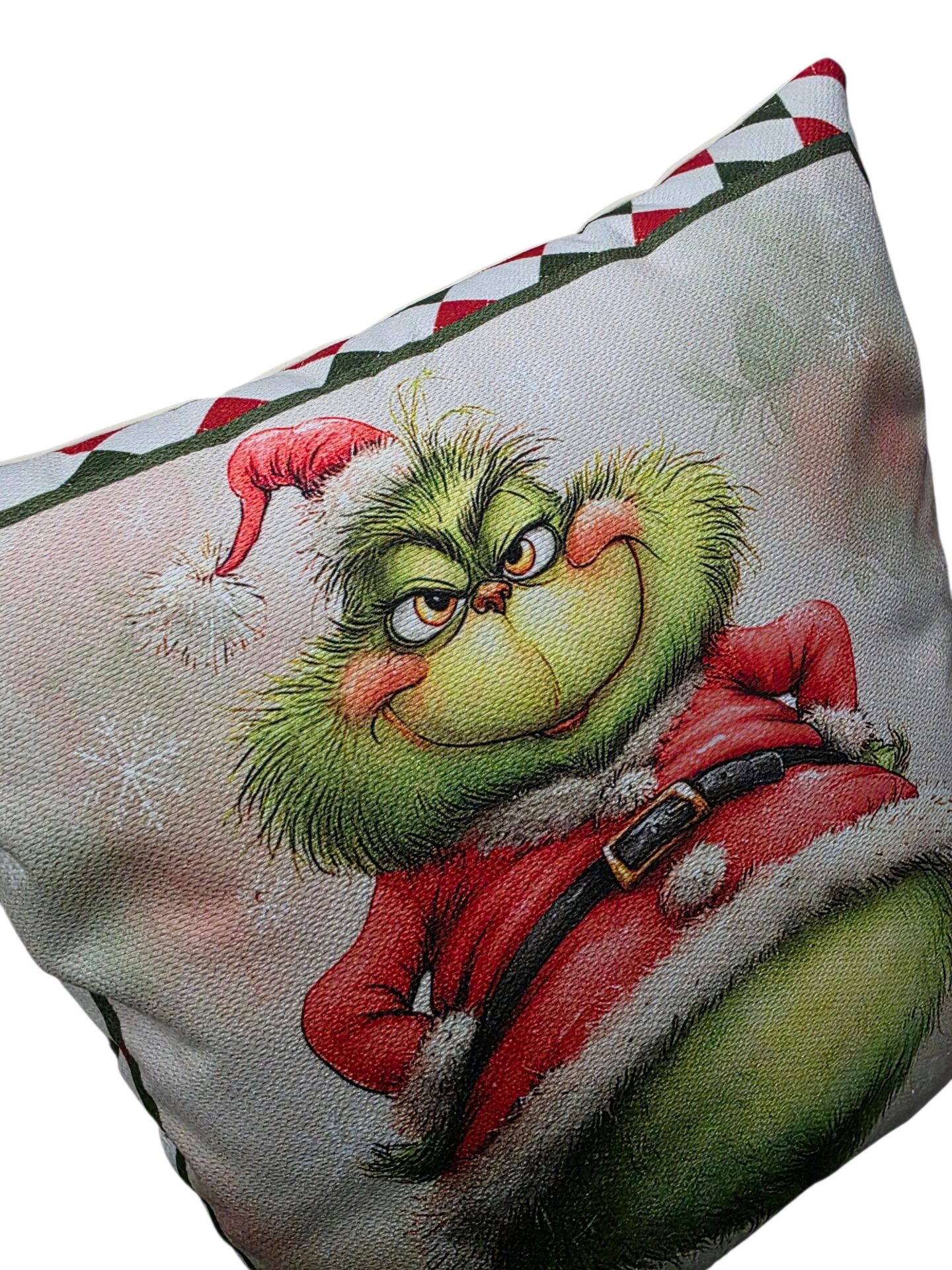 Federa Cuscino Natalizia Grinch in Tessuto TEA